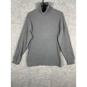 Duofold Gray Turtleneck Long Sleeve Shirt Mens‎ Thermal Medium Cotton
